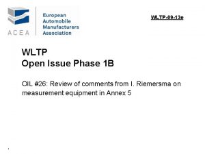 WLTP09 13 e WLTP Open Issue Phase 1