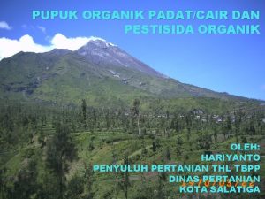 PUPUK ORGANIK PADATCAIR DAN PESTISIDA ORGANIK OLEH HARIYANTO