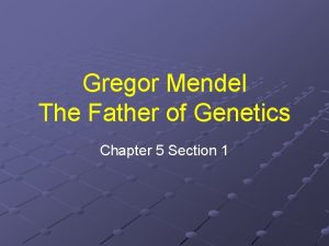 Father of genetics