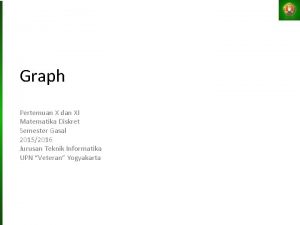 Graph Pertemuan X dan XI Matematika Diskret Semester