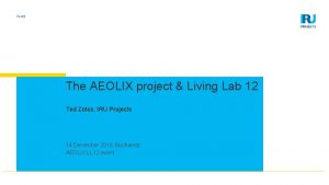 iru org The AEOLIX project Living Lab 12