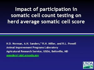 Impact of participation in somatic cell count testing