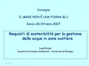 Convegno IL MARE NON UNA FOGNA BLU Rimini