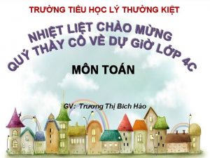 TRNG TIU HC L THNG KIT MN TON
