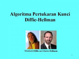 Algoritma Pertukaran Kunci DiffieHellman Whitfield Diffie and Martin