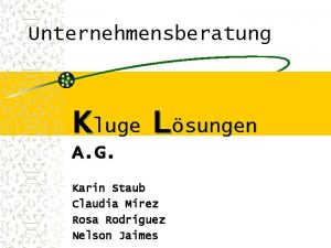 Unternehmensberatung Kluge Lsungen A G Karin Staub Claudia