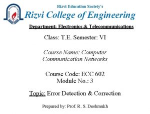 Rizvi Education Societys Rizvi College of Engineering Department