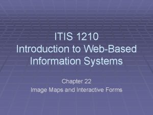 ITIS 1210 Introduction to WebBased Information Systems Chapter