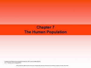 Chapter 7 The Human Population Friedland Relyea Environmental