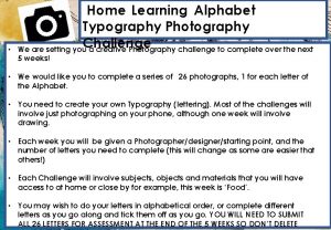 Photography alphabet challenge