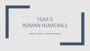 Ivxlcdm roman numerals