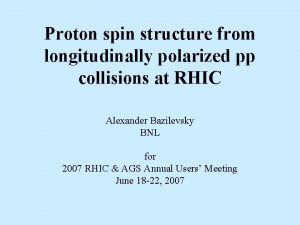 Proton spin structure from longitudinally polarized pp collisions