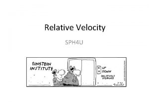 Relative Velocity SPH 4 U Inertial Reference Frames
