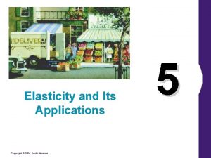 Elasticity and Its Applications Copyright 2004 SouthWestern 5