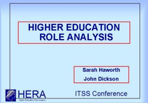 Higher education role analysis