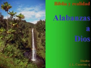 Biblia y realidad Alabanzas a Dios Diseo J