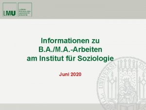 Informationen zu B A M A Arbeiten am