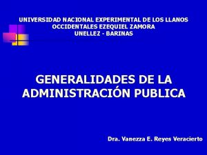 UNIVERSIDAD NACIONAL EXPERIMENTAL DE LOS LLANOS OCCIDENTALES EZEQUIEL