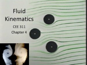 Fluid Kinematics CEE 311 Chapter 4 Fluid Flow