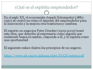 Qu es el espritu emprendedor En el siglo