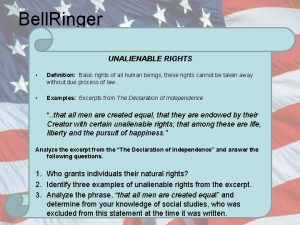 Unalienable rights definition
