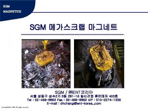 SGM MAGNETICS SGM SGM ENT 2 3 281