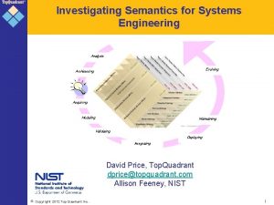 Investigating Semantics for Systems Engineering Analysis Evolving Architecting