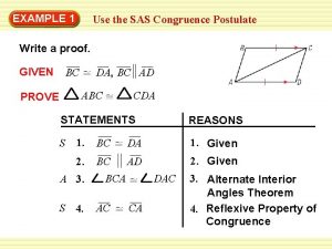 What is sas congruence postulate