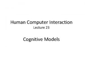 Cognitive complexity theory hci