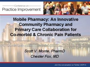 Mobile Pharmacy An Innovative Community Pharmacy and Primary