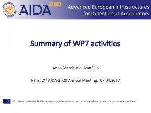 Advanced European Infrastructures for Detectors at Accelerators Summary