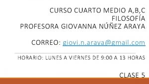 CURSO CUARTO MEDIO A B C FILOSOFA PROFESORA