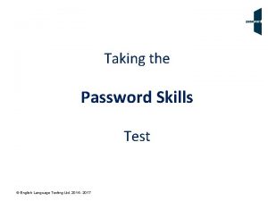 Password english test listening