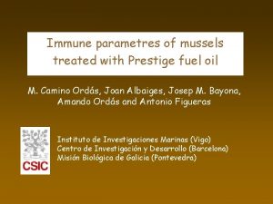 Immune parametres of mussels treated with Prestige fuel