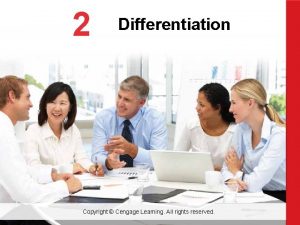 2 Differentiation Copyright Cengage Learning All rights reserved