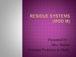 Complete residue system modulo 5