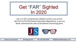 Get FAR Sighted In 2020 Join us in