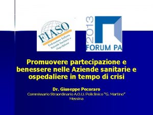 Promuovere partecipazione e benessere nelle Aziende sanitarie e