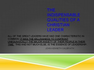 7 qualities of a christian leader