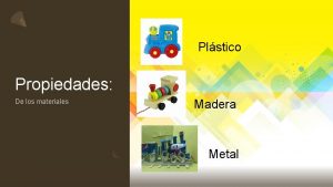 Plstico Propiedades De los materiales Madera Metal Propiedades