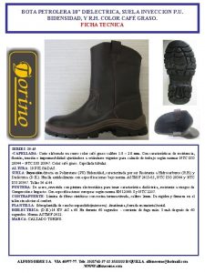 BOTA PETROLERA 10 DIELECTRICA SUELA INYECCION P U