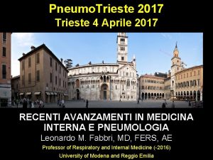 Pneumo Trieste 2017 Trieste 4 Aprile 2017 RECENTI