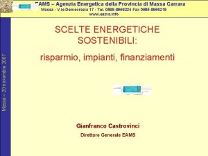 EAMS Agenzia Energetica della Provincia di Massa Carrara