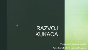 z RAZVOJ KUKACA PP prezentacija za internu upotrebu