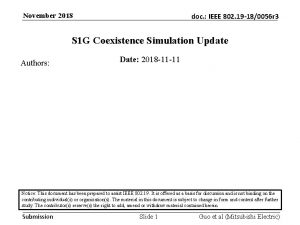 November 2018 doc IEEE 802 19 180056 r