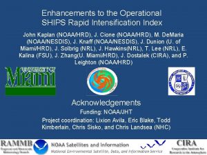 Enhancements to the Operational SHIPS Rapid Intensification Index