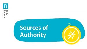 Sources of authority