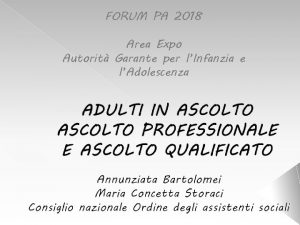 FORUM PA 2018 Area Expo Autorit Garante per