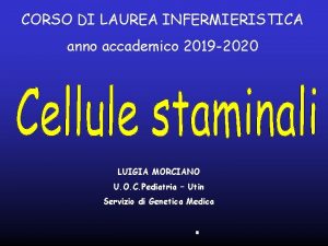 CORSO DI LAUREA INFERMIERISTICA anno accademico 2019 2020