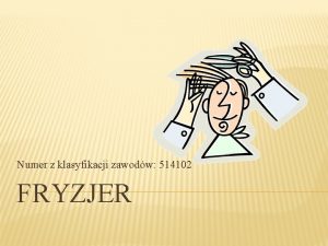 Kod klasyfikacji zawodu fryzjer